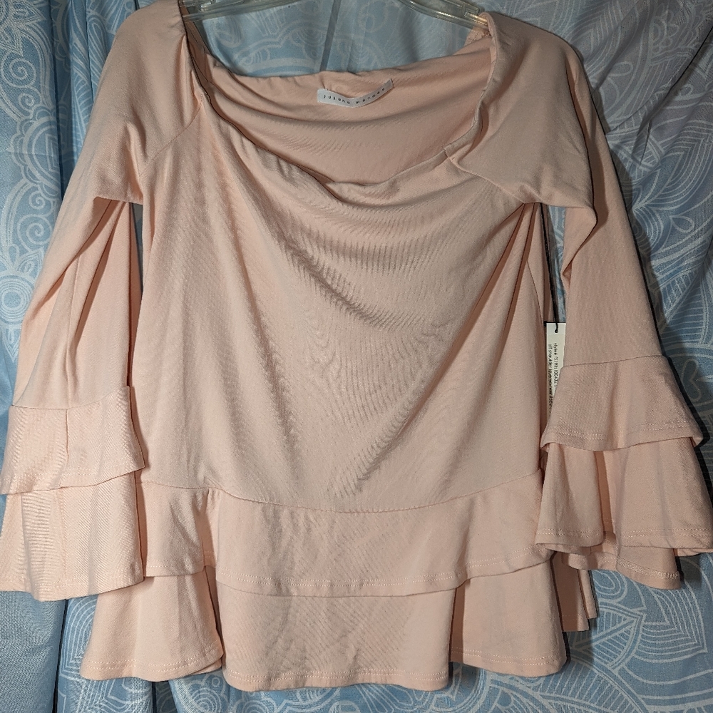 Susana Monaco Long Bell Sleeve Top Small